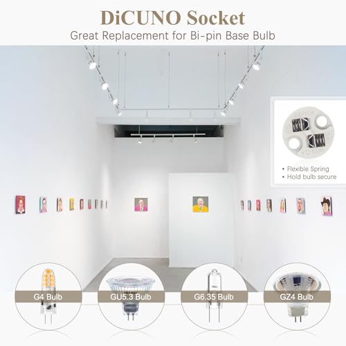 DiCUNO G4, GU5.3 Bi-Pin Ceramic Base Socket, MR16, MR11 Halogen Incandescent LED Bulb Holder Wire Connector (6pcs) - Image 3