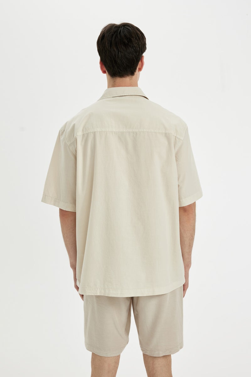 DeFacto Man Relax Fit Cotton Short Sleeve Shirt  - Image 2