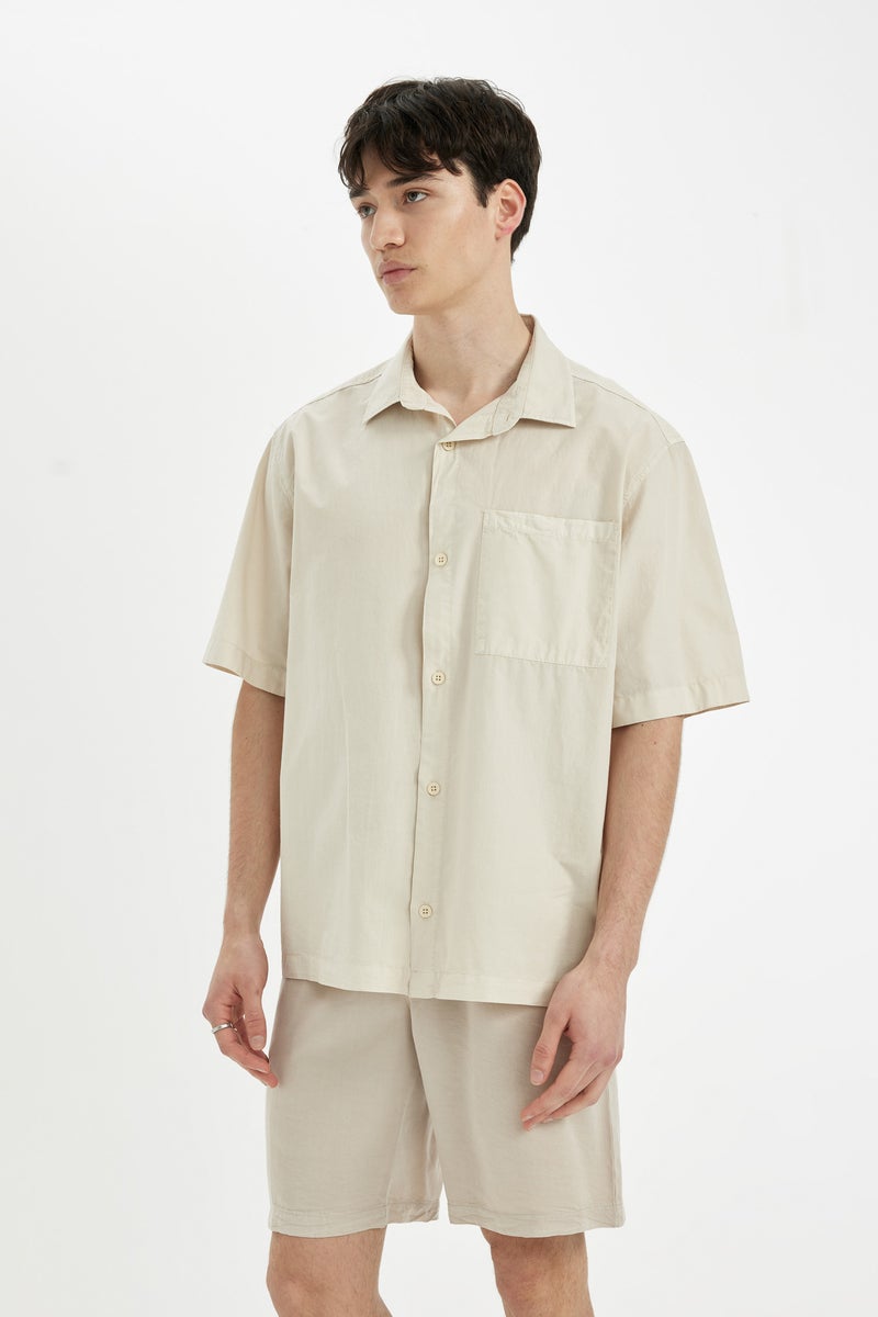 DeFacto Man Relax Fit Cotton Short Sleeve Shirt  - Image 5