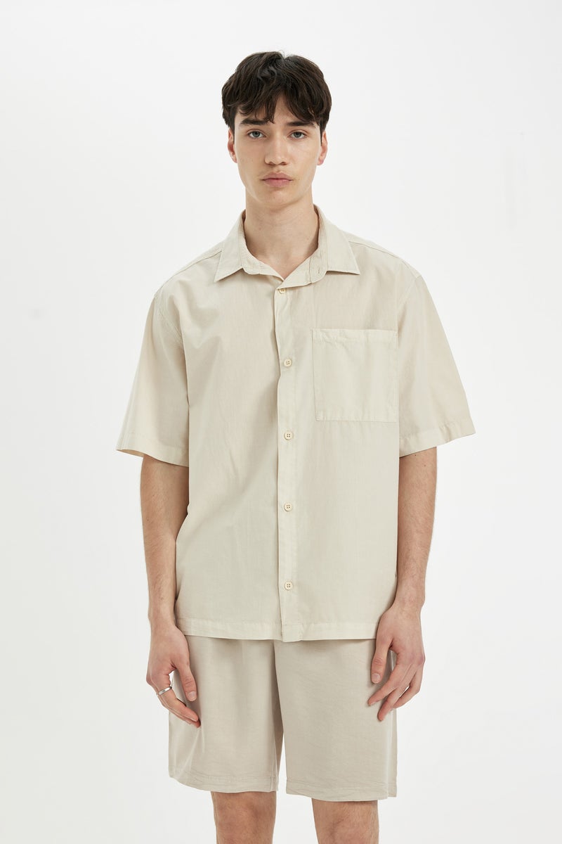 DeFacto Man Relax Fit Cotton Short Sleeve Shirt  - Image 4