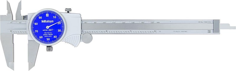 Mitutoyo Mitutoyo 50574251J 06 Inch 001 Inch Dial Caliper 1 InchRevolution Blue Face 