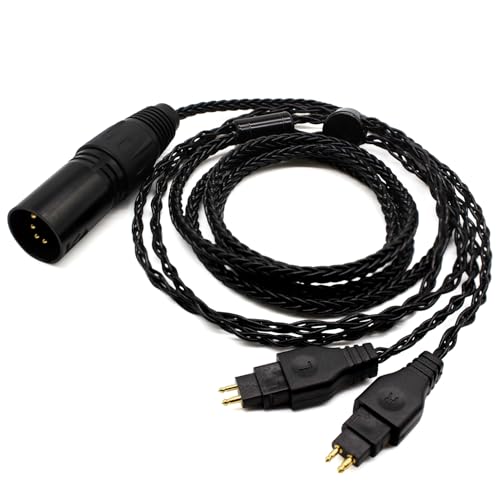 Youkamoo 4 Pin XLR Balanced Replacement Upgrade Cable Compatible with Sennheiser HD650, HD600, HD660S, HD660S2, HD580, HD58X, Massdrop HD6XX Headphones, 6.6ft 2m - Image 2