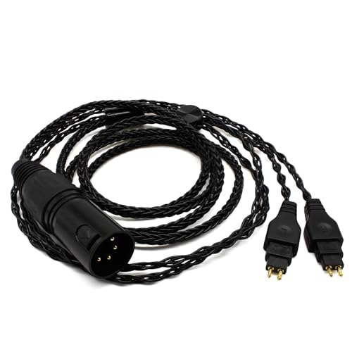 Youkamoo 4 Pin XLR Balanced Replacement Upgrade Cable Compatible with Sennheiser HD650, HD600, HD660S, HD660S2, HD580, HD58X, Massdrop HD6XX Headphones, 6.6ft 2m - Image 1