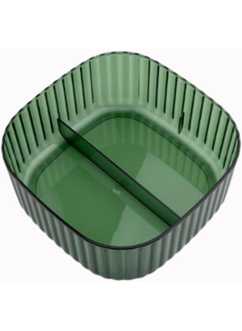 Transparent Clean Jewelry Box | Ornament Jewelry 3 layers Acrylic Storage Boxes | Earrings Necklace Ring Display Storage Box with Lid | Cosmetic Storage Organizer Box (Green) - Image 5