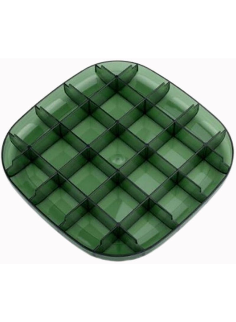 Transparent Clean Jewelry Box | Ornament Jewelry 3 layers Acrylic Storage Boxes | Earrings Necklace Ring Display Storage Box with Lid | Cosmetic Storage Organizer Box (Green) - Image 4