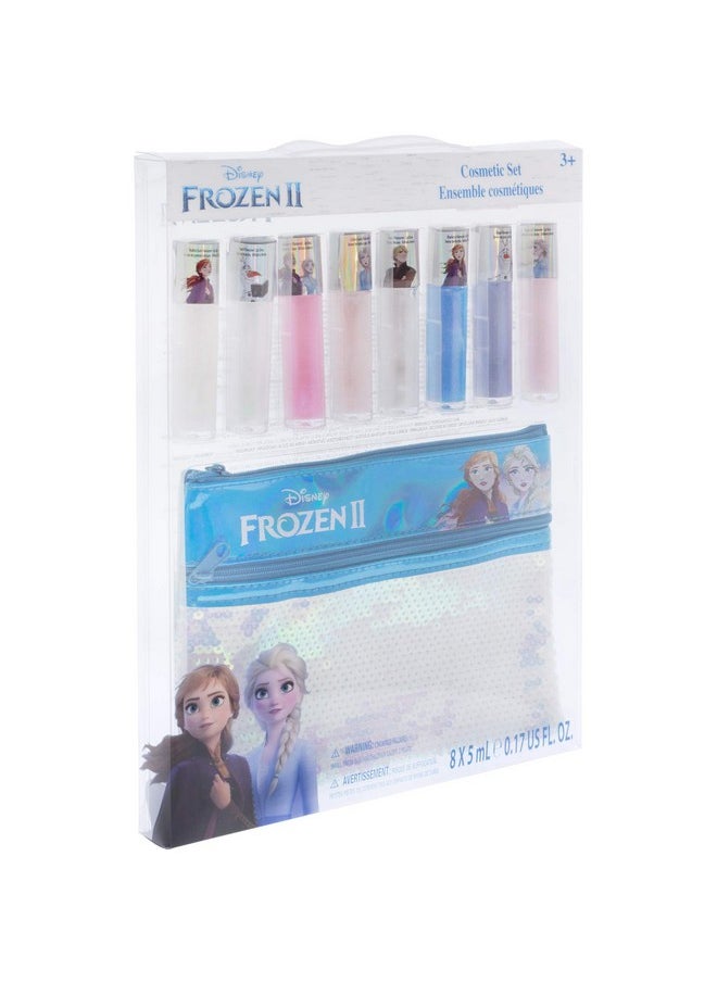 TOWNLEY GIRL - Disney Frozen 2 Anna And Elsa Lip Gloss Set With Sequin Bag, Ages 3+ (9 Pcs) - Image 1