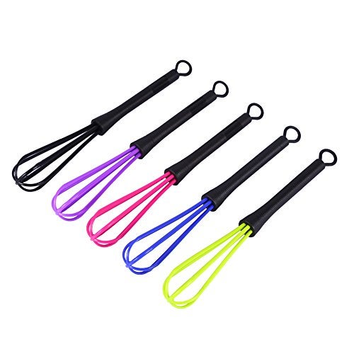 GOTOTOP 5 PCS Plastic Salon Barber Hairdressing Hair Color Dye Cream Whisk Kitchen Balloon Whisk Mixer Stirrer Tools - Image 1