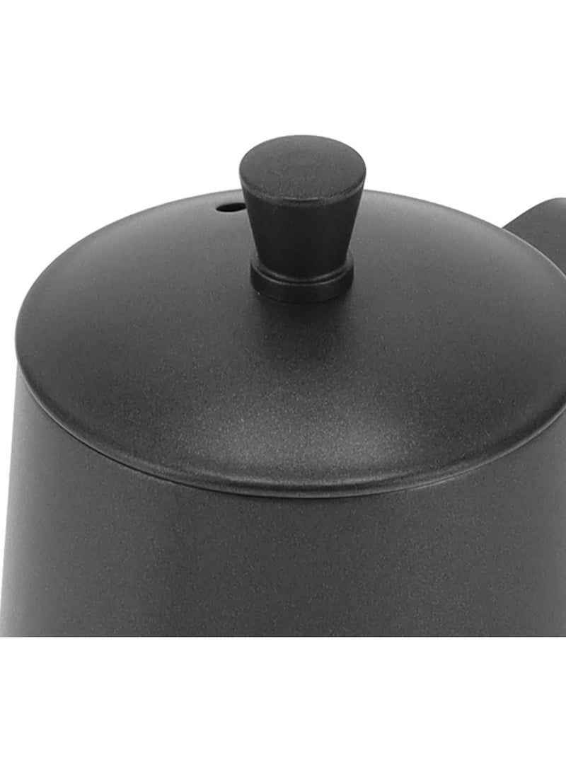 INVEIN 350ml Stainless Steel Coffee Drip Kettle | Rust-Resistant V60 Pour-Over Kettle with Long 5mm Spout - Black Teflon Coating | Ideal for Specialty Coffee Drip Brewing - Image 4