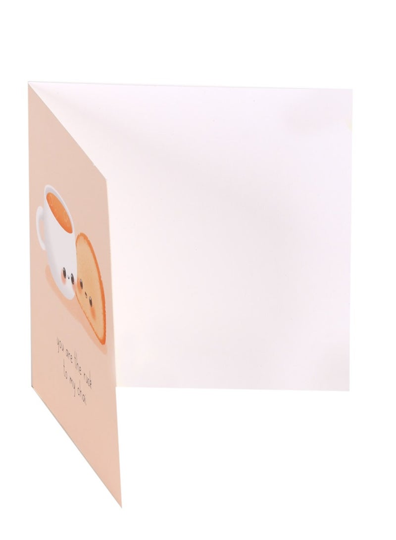 Peacock Supplies Food Couples Greeting Card Chai And Rusk - Image 4