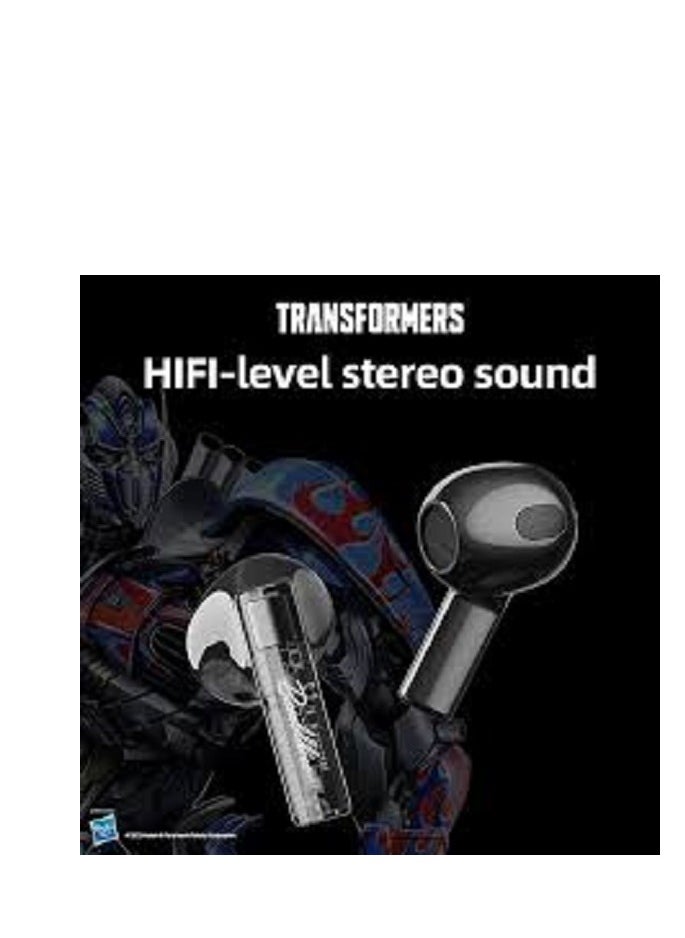Transformers TF-T08 Bluetooth 5.3 Earphones Noise Reduction Headphones HiFi Sound Earbuds Gaming Music Headset Game Earbud Black