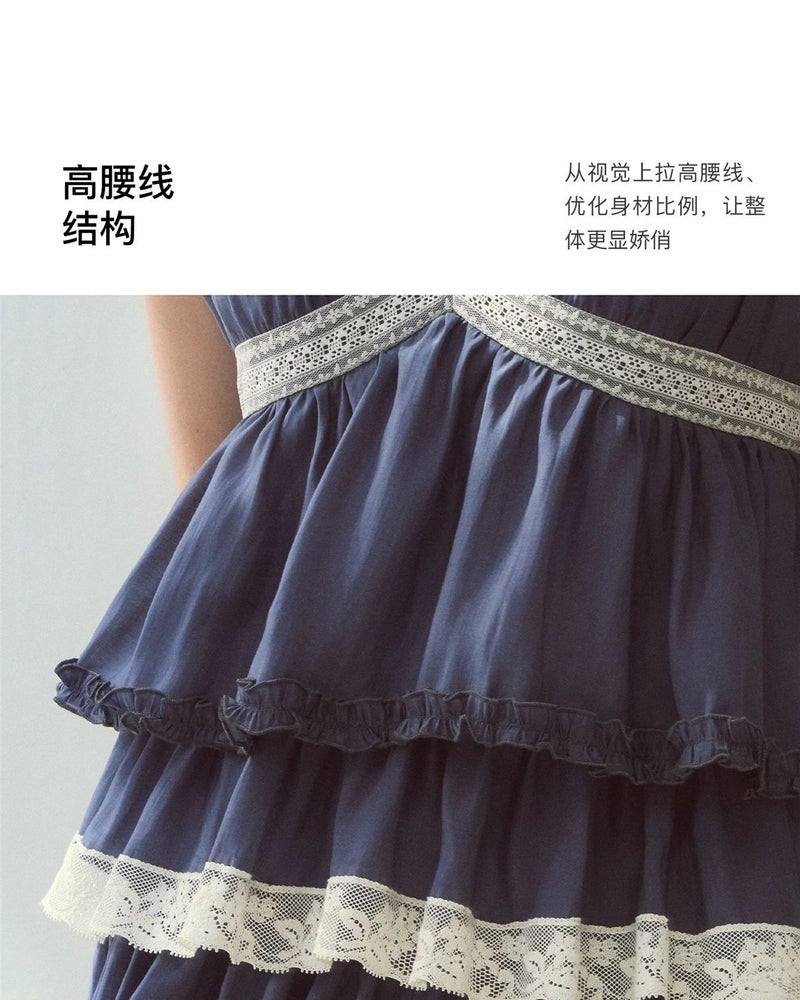 CME SunsetPark Summer Breeze Layered Tiered Sleeveless Dress with Bow Detail - Image 4