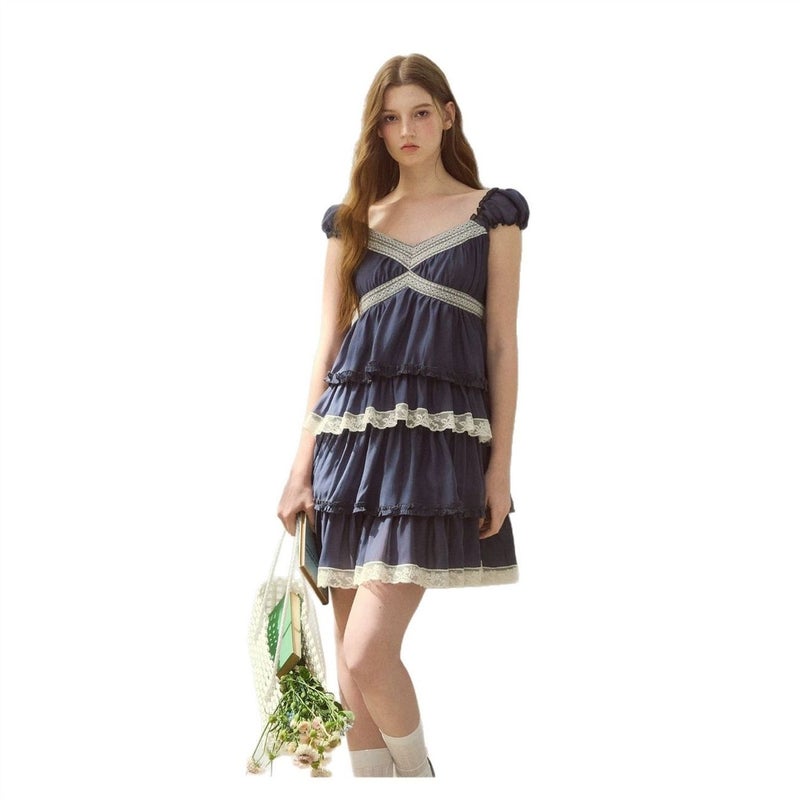 CME SunsetPark Summer Breeze Layered Tiered Sleeveless Dress with Bow Detail - Image 1