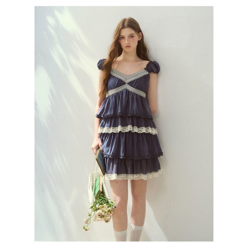 CME SunsetPark Summer Breeze Layered Tiered Sleeveless Dress with Bow Detail - Image 2