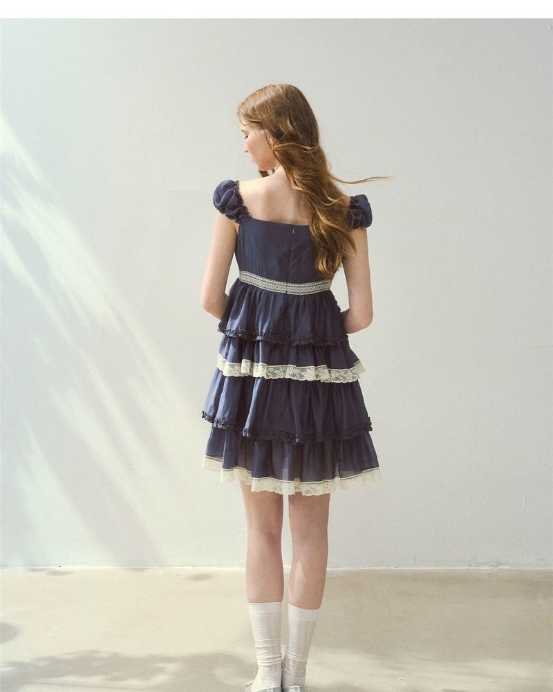CME SunsetPark Summer Breeze Layered Tiered Sleeveless Dress with Bow Detail - Image 3