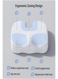 XVersion Non Slip Orthopedic Memory Foam Coccyx Cushion and Back Seat for Tailbone and Lumber Pain  - Image 5