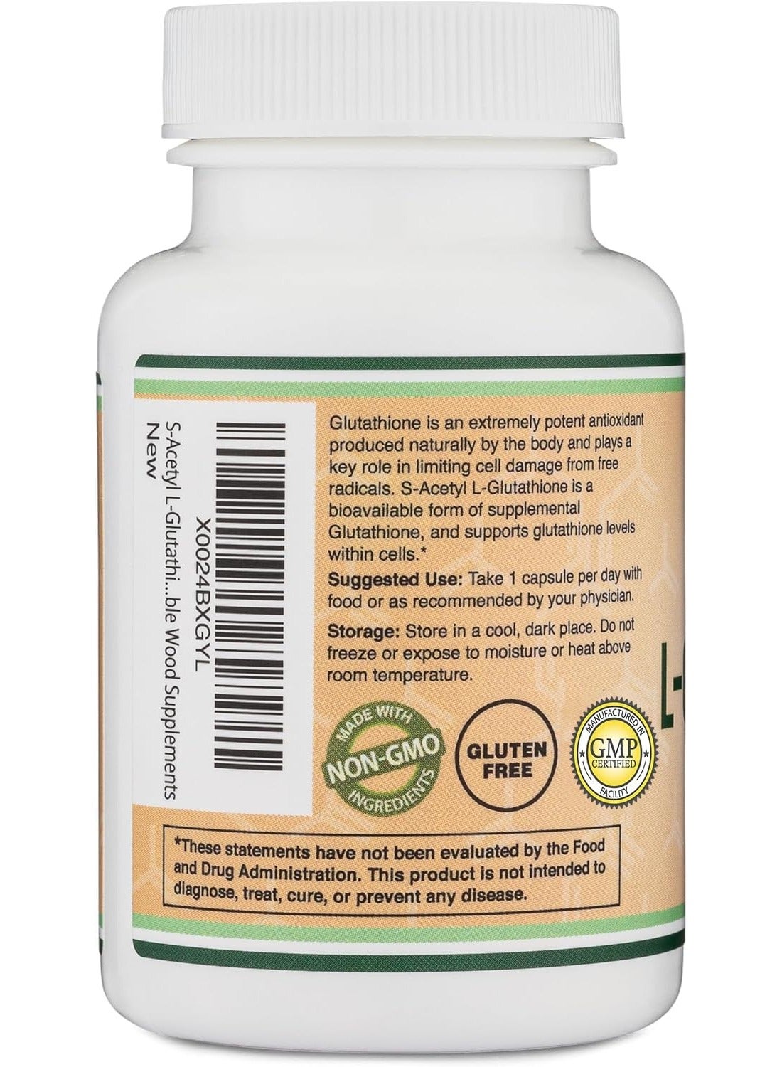 double wood s-acetyl glutathione Supplements L-Glutathione Capsules - 100mg, 60 Count (Acetylated Antioxidant - More Absorbable Than Glutathione and Liposomal Glutathione, Non-GMO and Gluten Free) by Double Wood Dr. Rhonda Patrick's Supplement Vitamin toner for face AOD9604:5mg Vial