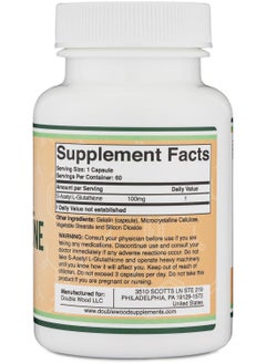 Double Wood Supplements S-Acetyl L-Glutathione Capsules - 100mg, 60 Count (Acetylated Glutathione Antioxidant - More Absorbable Than Glutathione and Liposomal Glutathione, Non-GMO and Gluten Free) by Double Wood  - Image 2