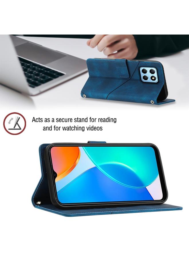 اس-توب جراب هاتف Honor X6 / X8 5G مصنوع من الجلد المنقوش بملمس الجلد - Image 4