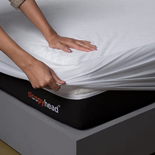 Sleepyhead Bamboo Terry Waterproof Mattress Protector; (75 x 72X12 King Size; White) - Image 1