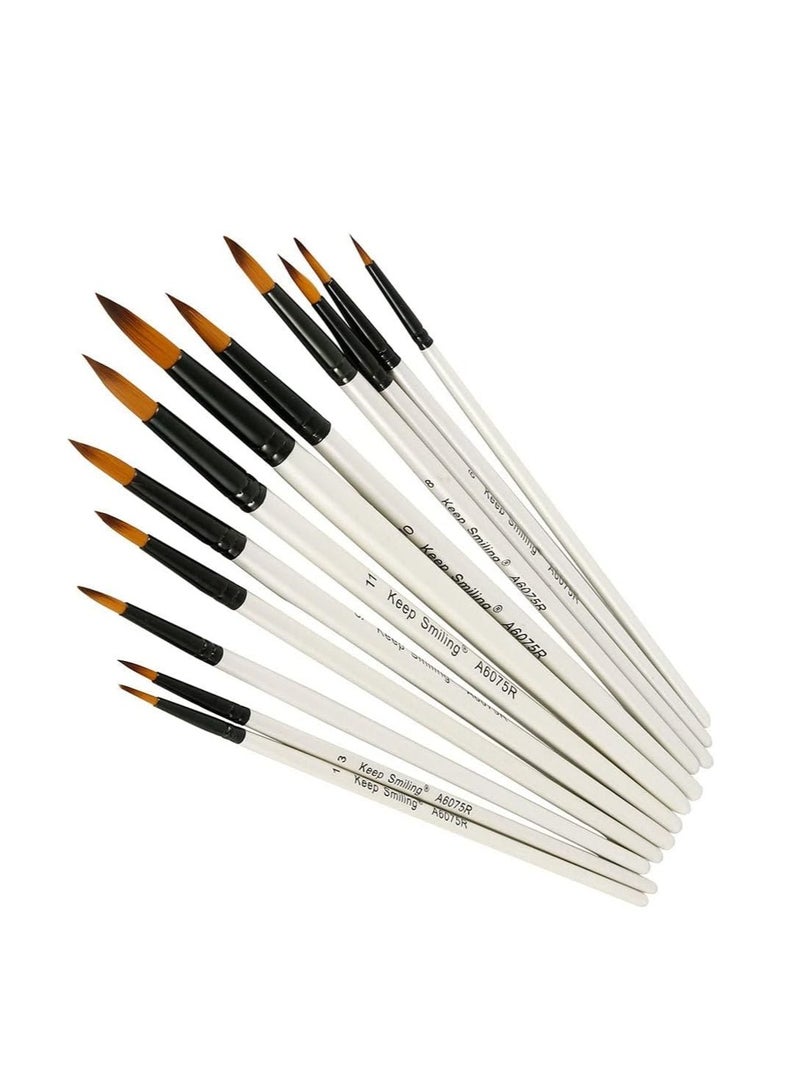 Keep Smiling Keep Smiling Brush (Long Handel Round Brush Set of 12)  - Image 1