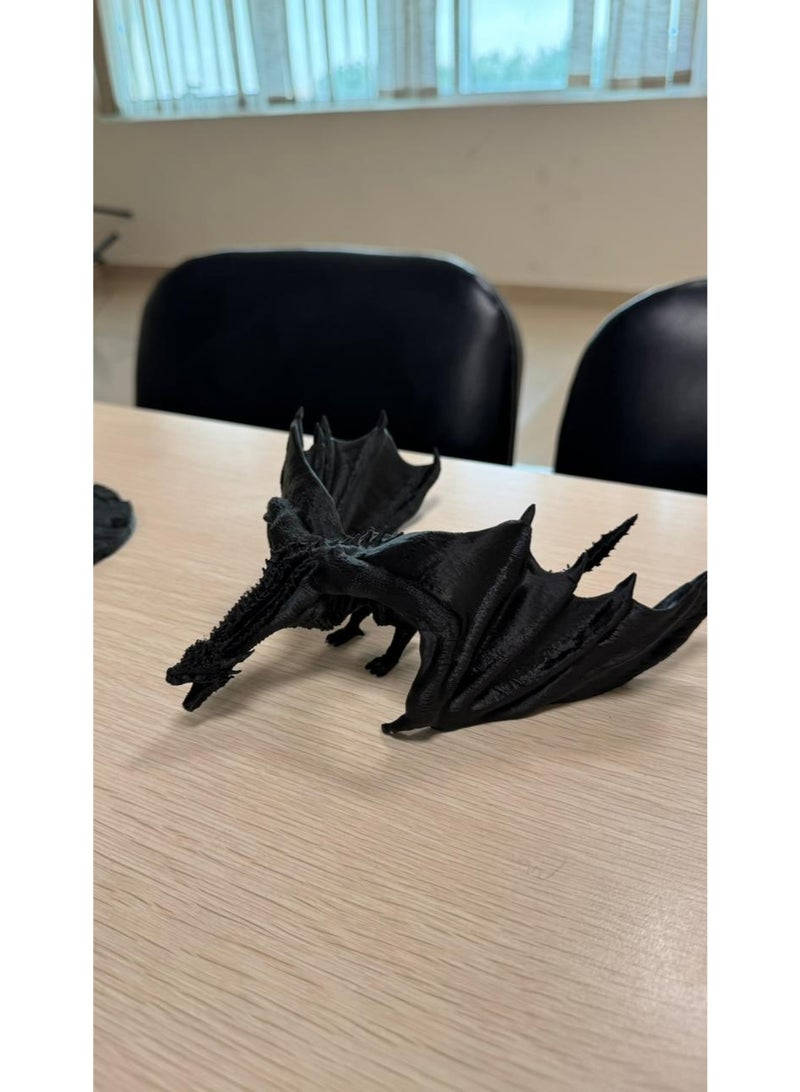 Printify نموذج تنين لعبة العروش مطبوع بتقنية الطباعة ثلاثية الأبعاد | تمثال خيالي مفصل قابل للتحصيل - Image 2