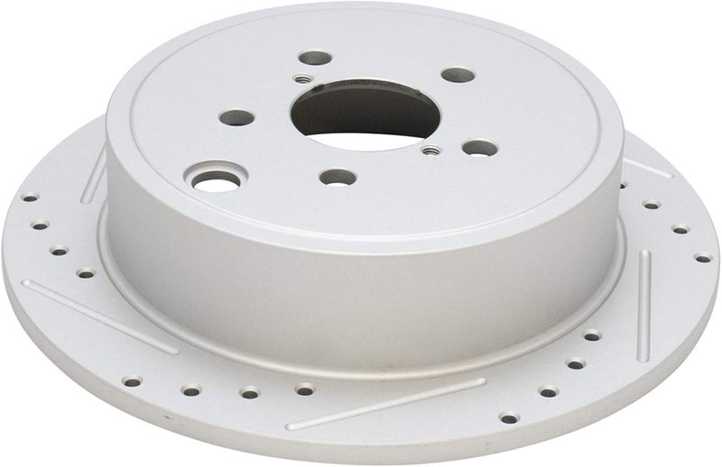 TRQ Rear Performance Brake Rotors Set Premium G-Coated Cross Drilled & Slotted Compatible with 2013-2015 Subaru BRZ 2009-2013 Forester 2008-2014 Impreza 2010-2014 Legacy Outback - Image 4