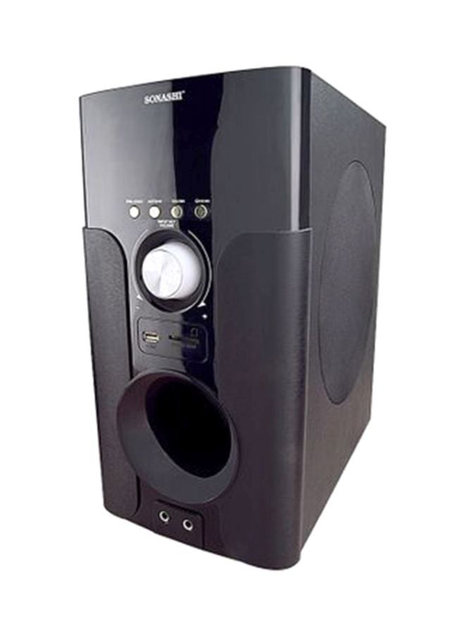 SONASHI 5.1 Channel Multimedia Speaker System With Remote Control Fm Radio, Bluetooth, Usb, Sd Card Reader, And Led Display Functions Powerful Sub-Woofer With Hi-Fi Surround Sound Home Theatre System SHS-8037 USRB Black - Image 2