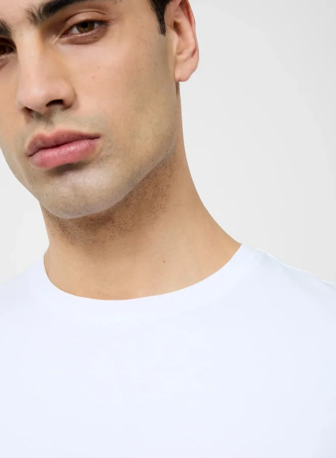 فرنش كونكشن Basic Crew Neck Stretch T-Shirt