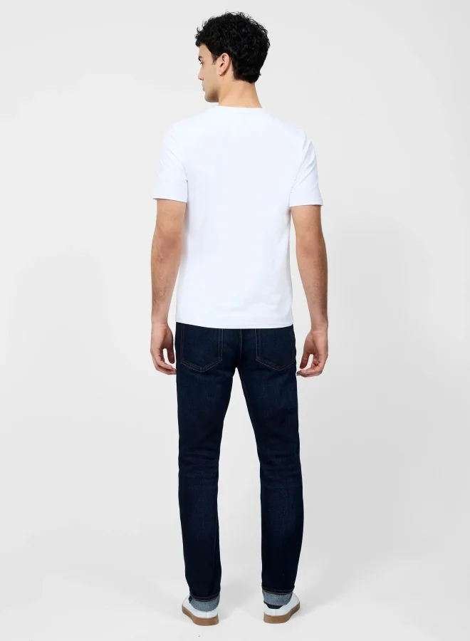 فرنش كونكشن Basic Crew Neck Stretch T-Shirt