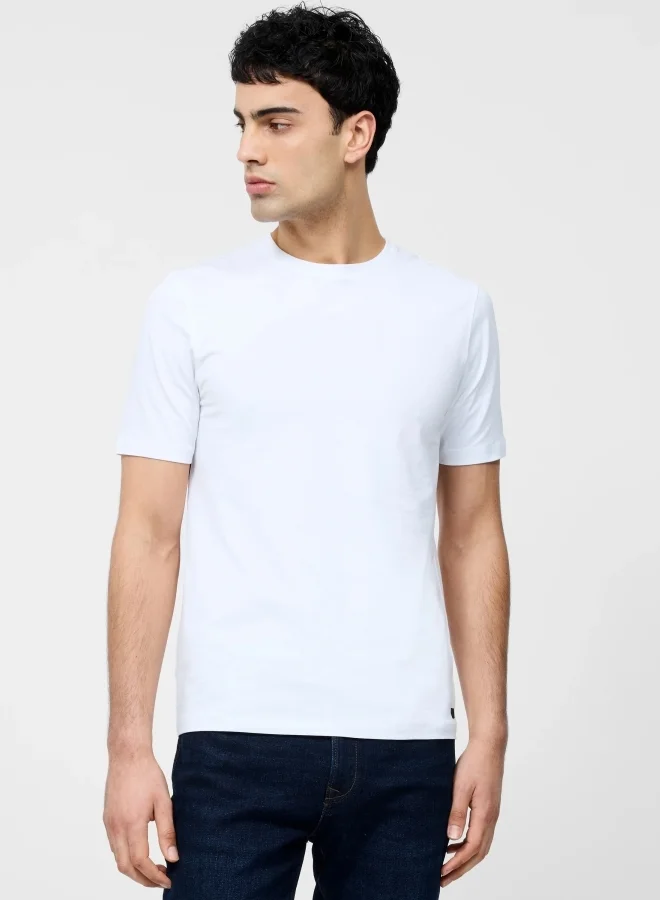 فرنش كونكشن Basic Crew Neck Stretch T-Shirt