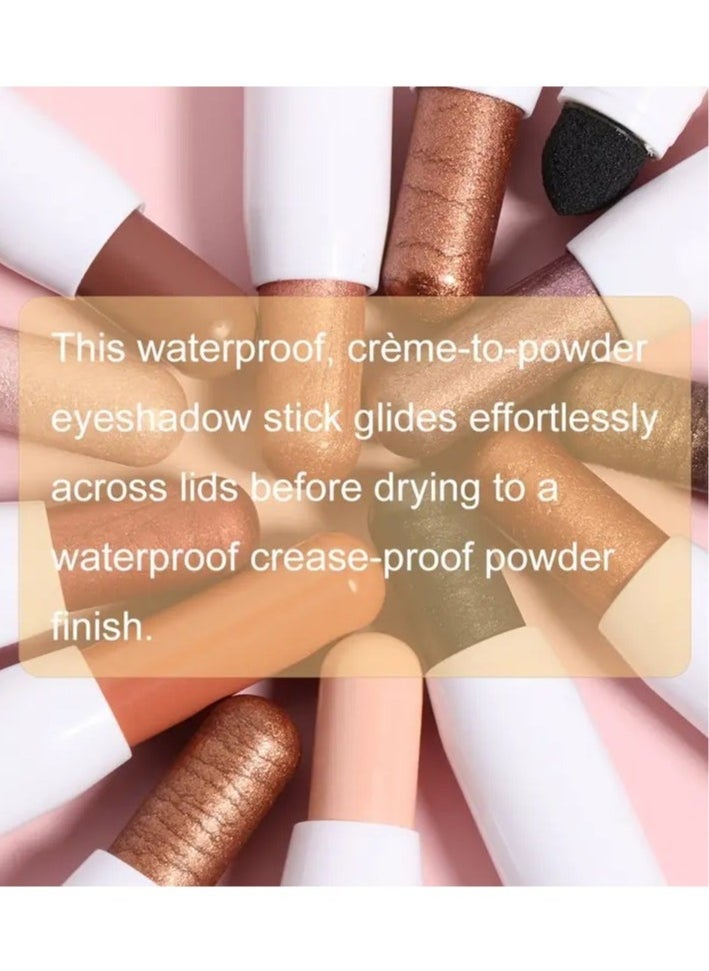 CAKAILA - Vibrant Shimmer Eyeshadow Stick - 2-in-1 Creamy Eye Brightener & Highlighter with Soft, Smooth, Easy-to-Apply Formula for Music Festival, Party, and Everyday Use - Long-Lasting, Water-Resistant, and Cruelty-Free 01 - Image 1