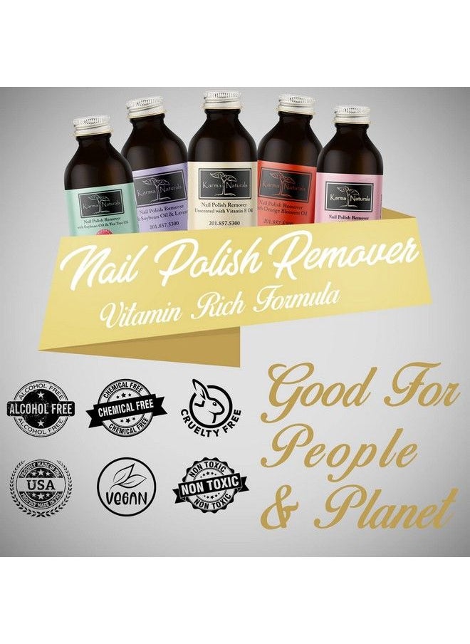 karma organic - Natural Nail Polish Remover Unscented With Vitamin E Oil Non Toxic Vegan Cruelty Free Acetone Free Nails Strengthener For Fingernails 4 Fl. Oz. - Image 1