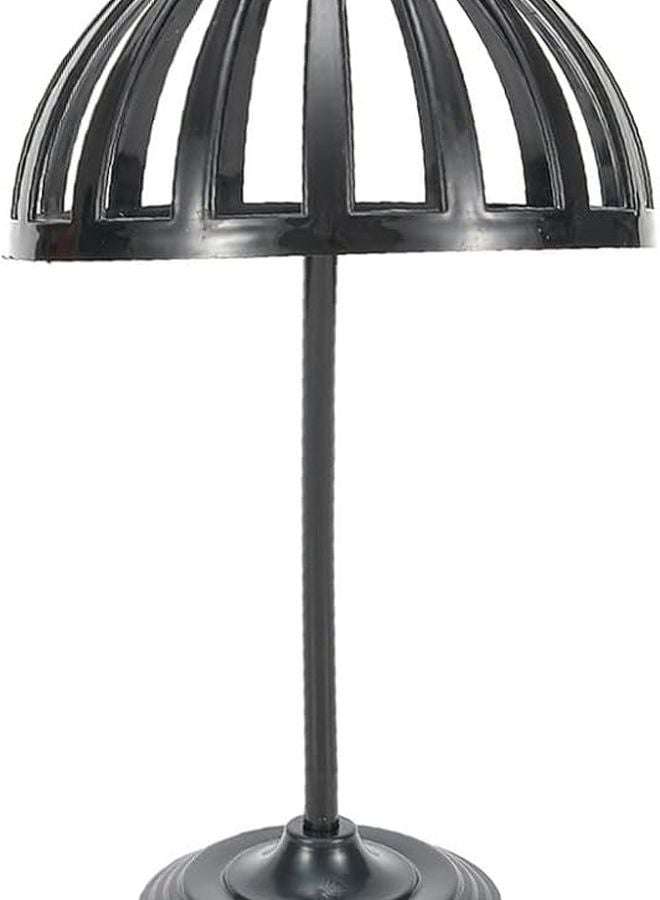 Adjustable Wig And Hat Stand Holder Display Rack With Base Black - Image 4