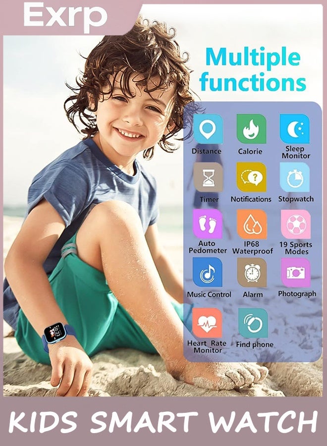 Exrp Kids Smart Watch for Girls Boys,Fitness Tracker with Heart Rate Sleep Monitor,19 Sport Modes Activity Tracker with Pedometer Steps Calories Counter,Waterproof Alarm Clock Kids Gift (Pink), USB - Image 3