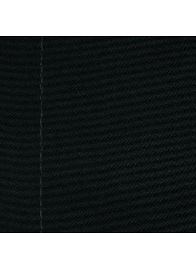Story@Home - Story@Home Blackout Window Curtains, for Living/Bedroom. Premium Faux Silk, Rich Polyester. Light Blocking, Thermal Insulation, Noise Reduction. Grommet. Solid Black, 2 Panels, 152cm/5ft - Image 1