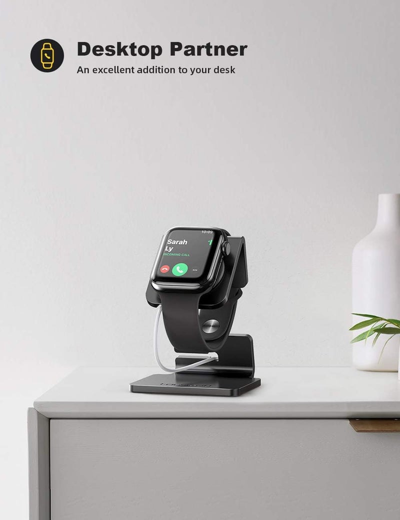 Stand for Apple Watch, Charging Stand - [Not Charger] Desk iWatch Holder Charging Dock Station for Apple Watch Ultra2, Ultra, Series 10/9/8/SE2/7/6/SE/5/4/3/2/1 (49/45/44/42/41/38mm)- Black - Image 4
