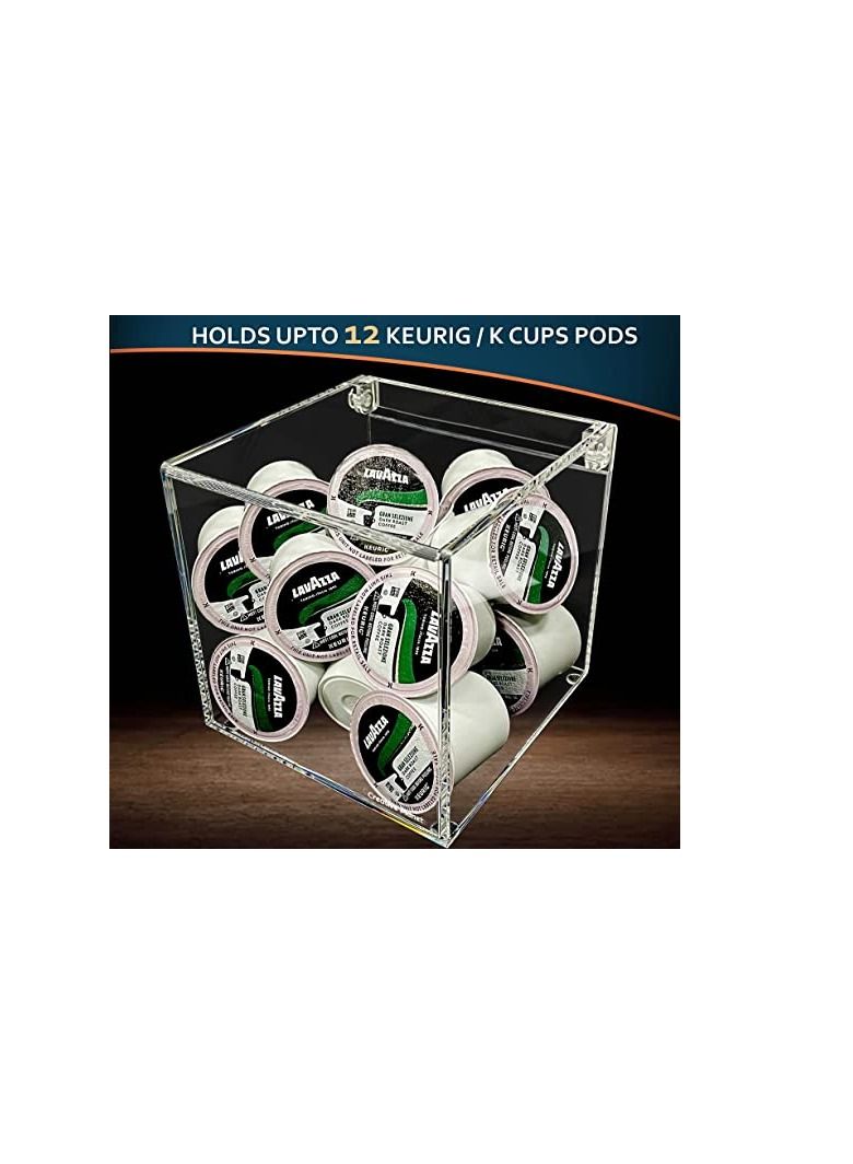 Creative Planet coffee pods holder for Nespresso vertuo keurig k cups capsules, designer acrylic coffee bar accessories for your coffee station (Life Begins After Coffee) - Image 5