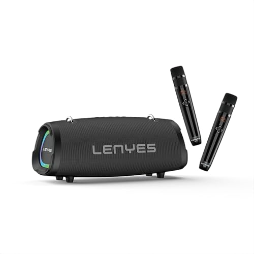 Lenyes S872 Bluetooth Speakers Wireless, 160W Peak Output, 2.1 Stereo Sound, IPX6 Waterproof, 9000mAh Battery, TWS Pairing Bluetooth Speaker, AUX/TF/USB Playback, Mic & Power Bank Support – Black - Image 1