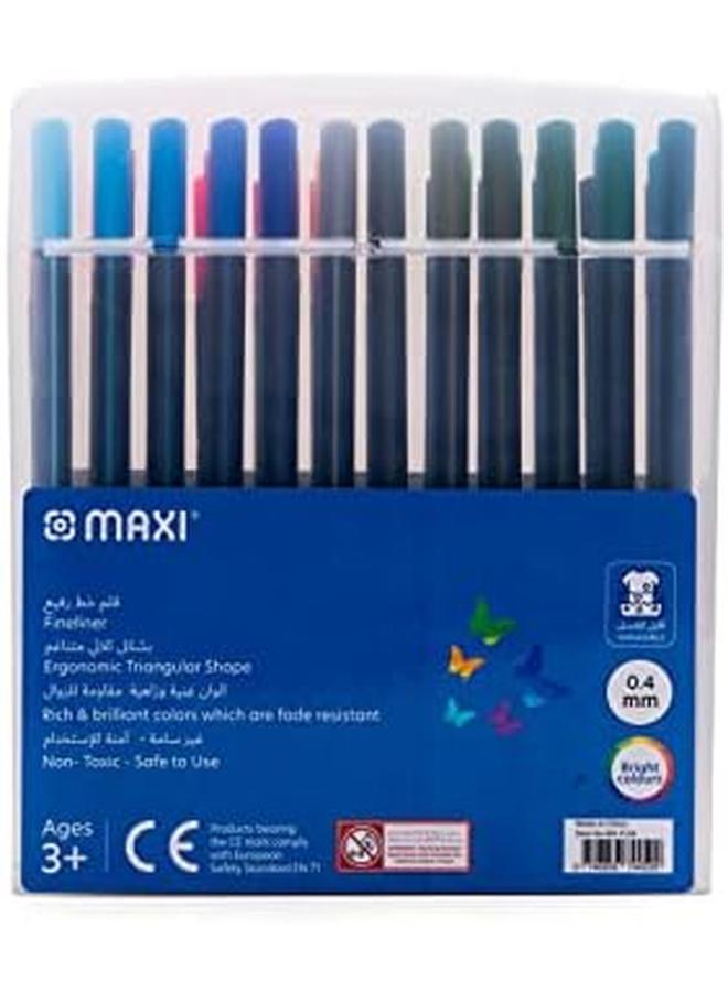 Maxi Mx Fl36 Triangular Fineliner Marker 36 Colour 0.4 Mm Size - Image 4
