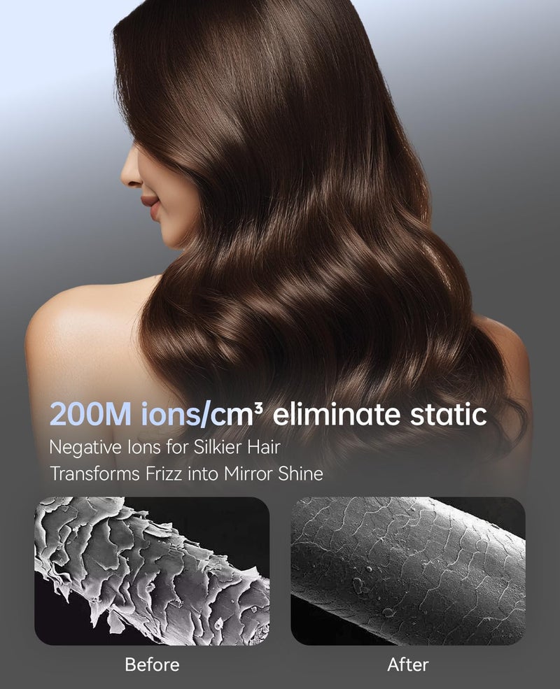 CONFU Hair Dryer with Diffuser, CONFU Blow Dryer for Curly Hair for Women Men, 21000PRM Travel Hair Dryer, Portable Lightweight Fast Drying Negative Ion Hairdryer for Home & Travel - Image 4