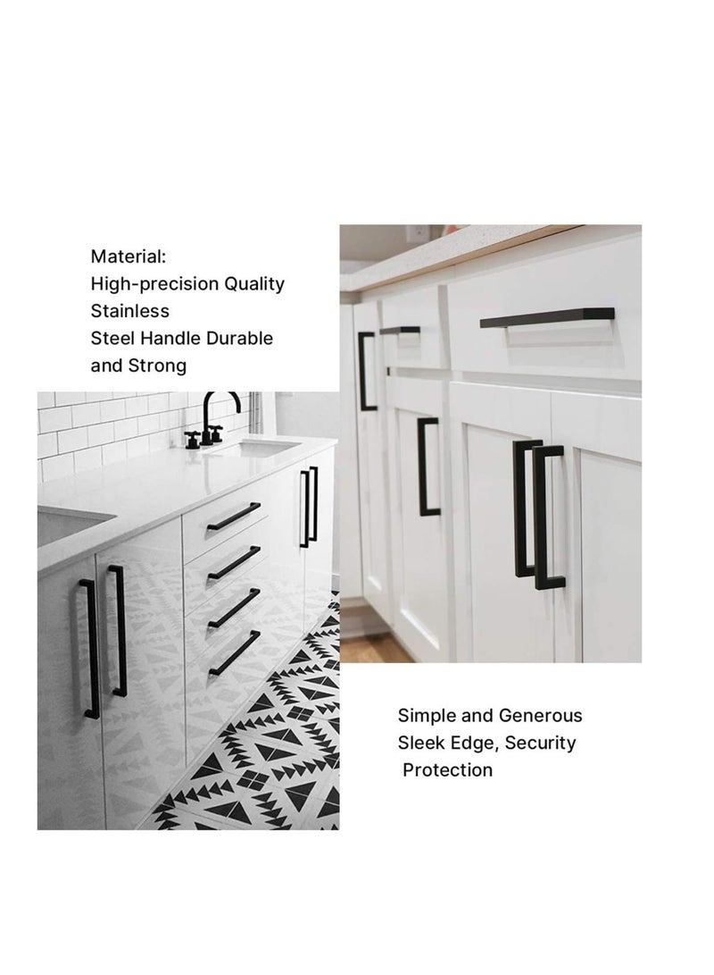 Zikra Cupboard Small Handle Closet Black Small Handle, Solid Square Cabinet Handle Black Furniture Pulls Hole Centers Black Cabinet Hrdware, Modern Bedroom Cabinet Handles 1 Pack - Image 4