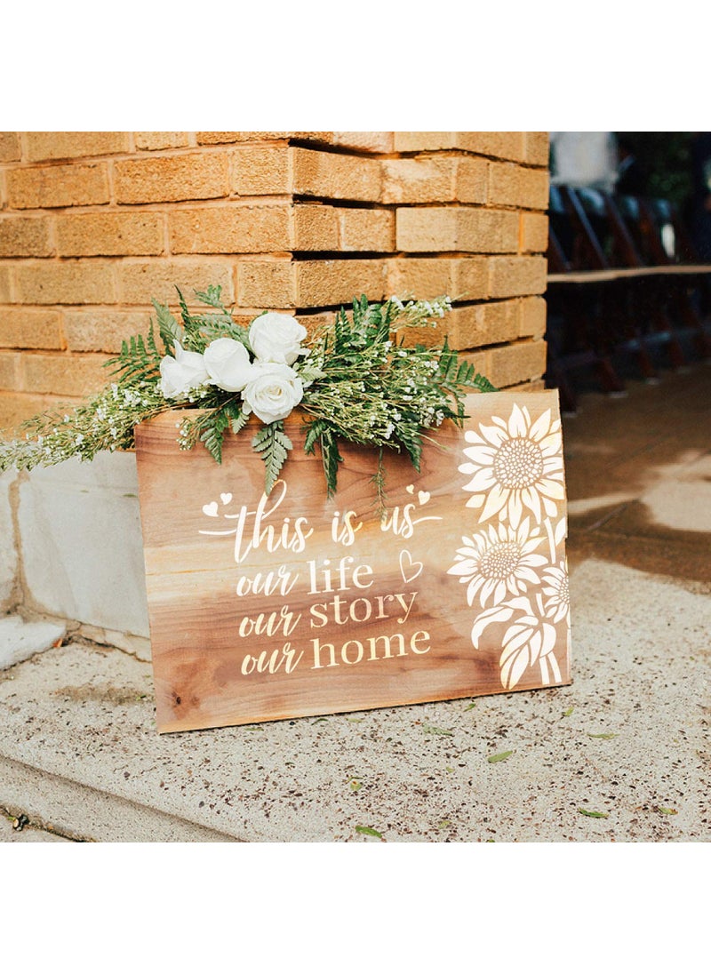 G GSS Designs GSS Designs Sunflower Stencils for Painting Decor This is US(12 x 16 Inches) Inspirational Word Stencils Sunflower DIY Craft Template for Painting on Wood, Canvas, Wall Sign Home Decor(SL-087)  - Image 3