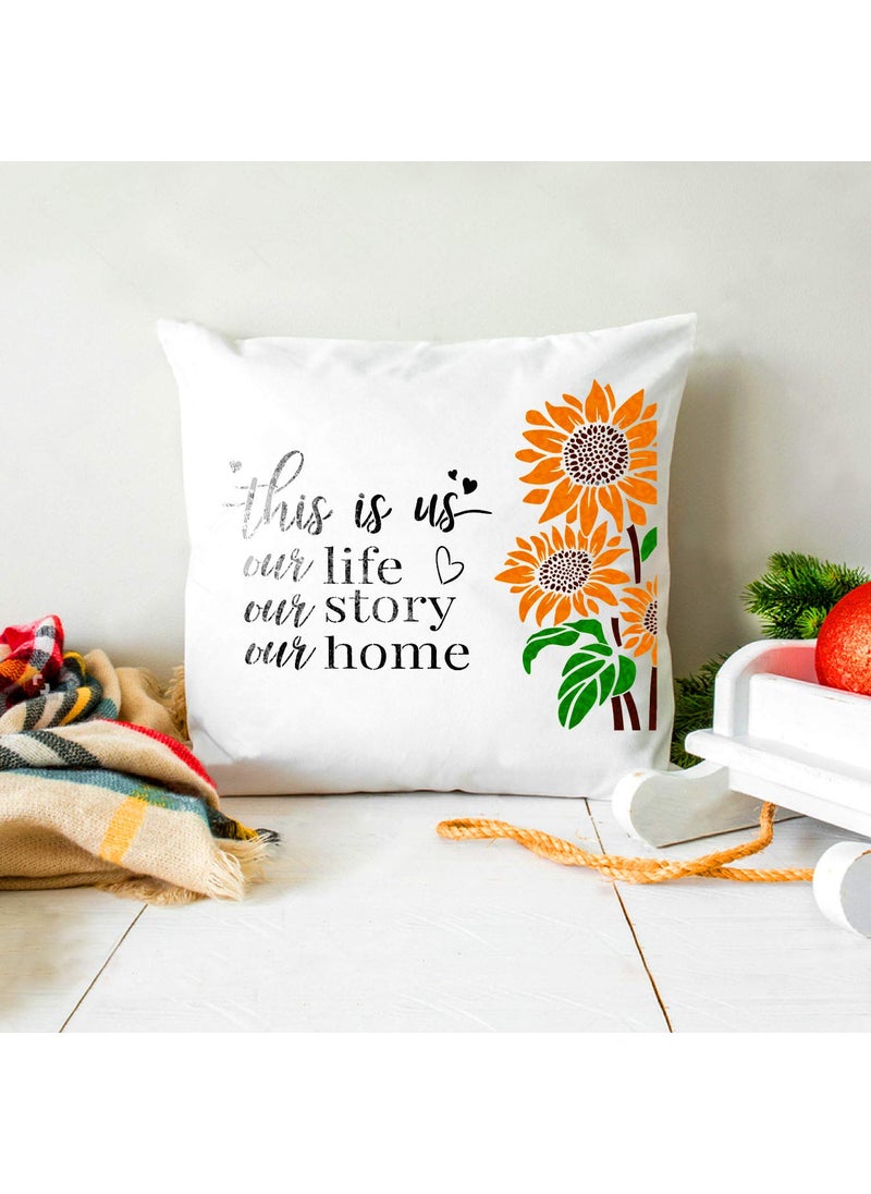 G GSS Designs GSS Designs Sunflower Stencils for Painting Decor This is US(12 x 16 Inches) Inspirational Word Stencils Sunflower DIY Craft Template for Painting on Wood, Canvas, Wall Sign Home Decor(SL-087)  - Image 4