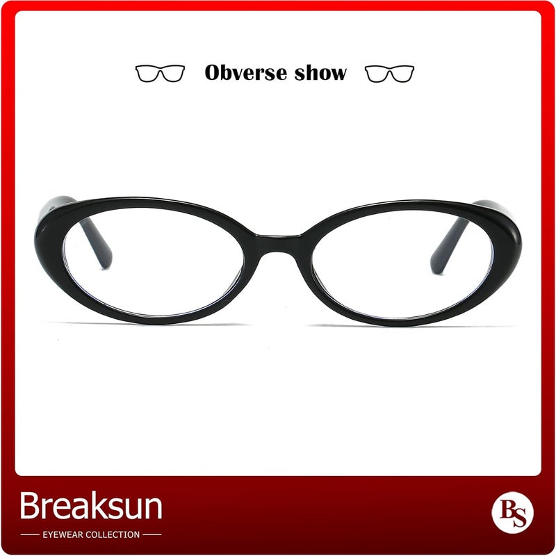Breaksun Retro Oval Sunglasses for Women Men Fashion Small Oval Sunglasses 90s Vintage Shades - Image 5