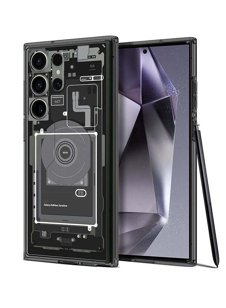 Techie حافظة سامسونج جالاكسي S24 ألترا ماغسيف – سبجن ألترا هايبرد زيرو وان ماغفيت مع حلقة معدنية – تصميم رفيع سهل التفكيك – متوافقة مع الشحن اللاسلكي وإكسسوارات ماغسيف – أسود - Image 1