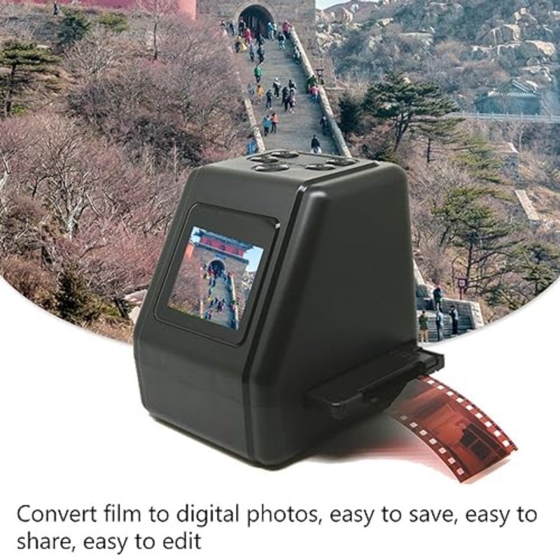Film Scanner for 135/126/110/8mm Slides/Negatives to JPG, 22MP High Resolution Digital Converter, ABS Material, Black, Fast Accurate - Image 4