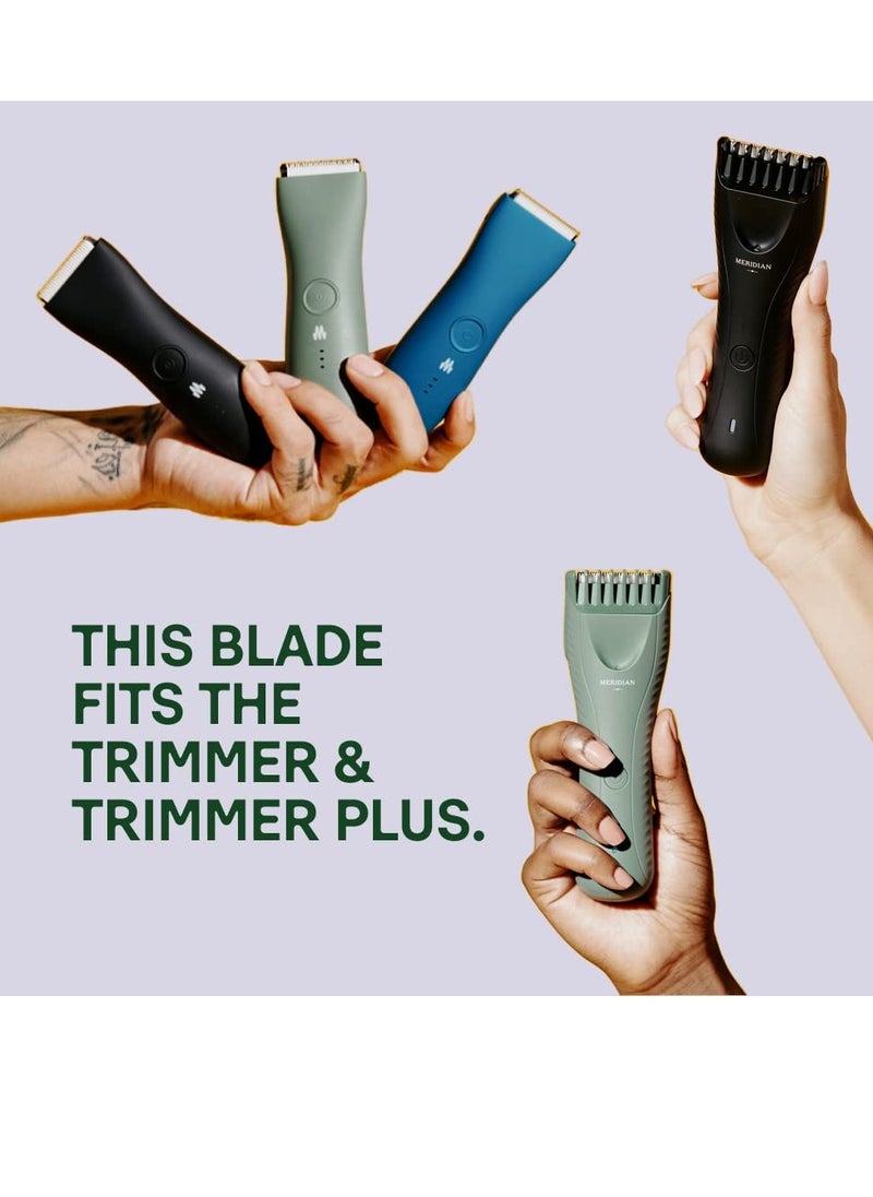 Meridian - Meridian - Trimmer Replacement Blade - Onyx Ceramic Blades for Electric Body & Pubic Hair Trimmer - 1 Pack - Image 1