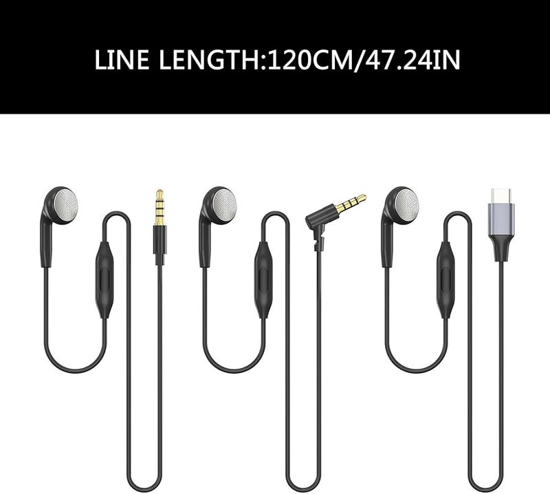 Single Side C Style Earbud with Mic for One Ear Listening Comfortable Fit 3.5mm or USB C - Image 2