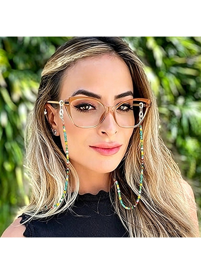 Quantum 4 Pcs Beaded Eyeglass Chains Anti Loss Reading Eyeglass Colorful Glasses Chain Around Neck for Women Girls Daily Use Travel Sports Fashion and Reading - Image 4