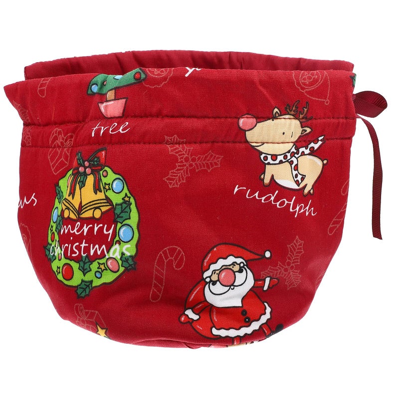 Round Cotton Teapot Cozy Warmer Cover For Heat Retention And Dust Prevention Red - Image 2